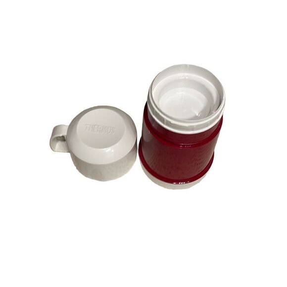 Vintage Red Thermos Food Jar 10 oz - Picture 1 of 5